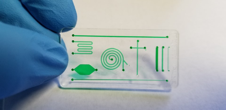 microfluidics chip filled