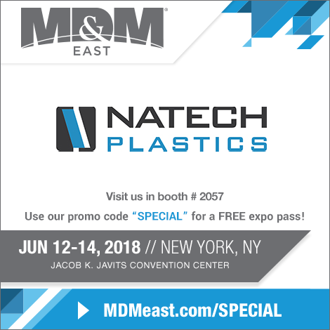 Natech Events Visit the Natech Booth at MD&M East 2018 - Natech Plastics